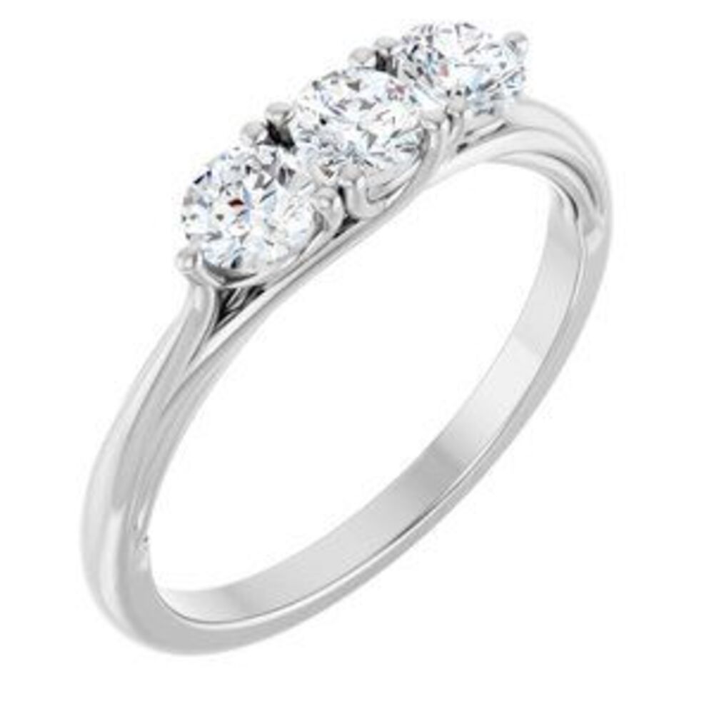 14k White 3/4 Ctw Lab-Grown Diamond Anniversary B… - image 1